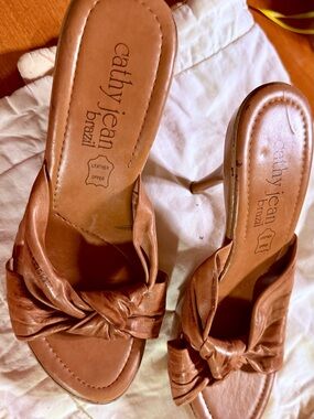 Brown Patterned Women's D'Orsay Heels